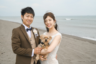 愛犬と一緒にフォトウェディング・前撮り