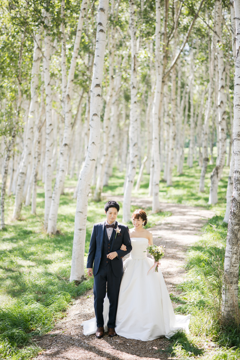 白樺並木をお散歩♪