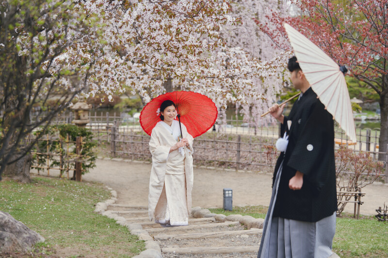 和傘をもって♪