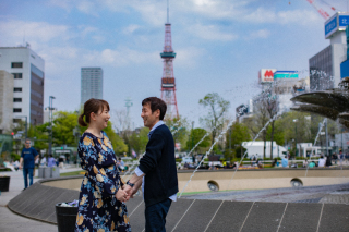 夫婦になる前のエンゲージメントフォト♡～大通公園～