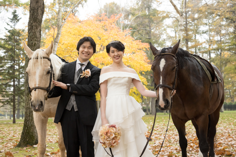 ノーザンホースパークで紅葉ロケ❀