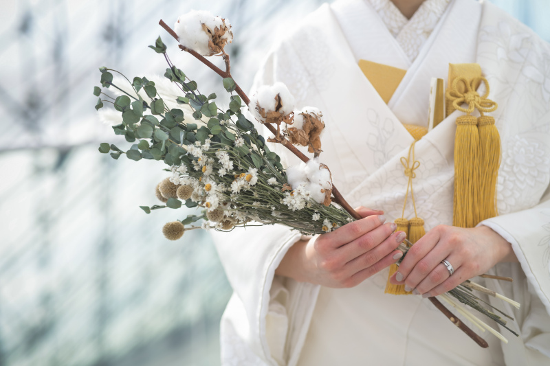 素敵なネイルとお持ち込みのブーケ