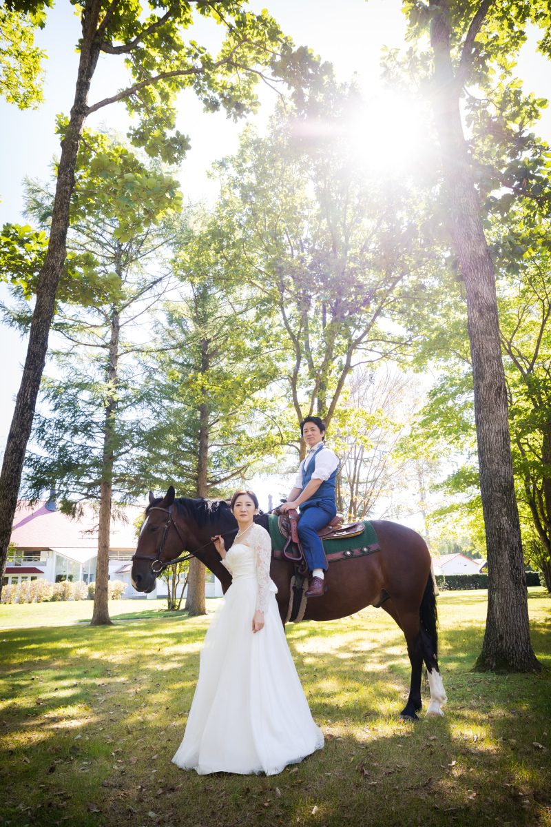お馬さんと一緒に