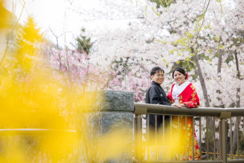 桜と前撮り～中島公園～