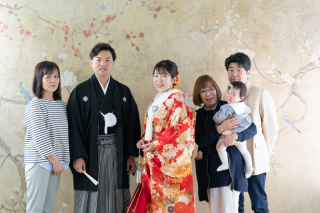 家族と一緒にスタジオフォトウェディング！札幌
