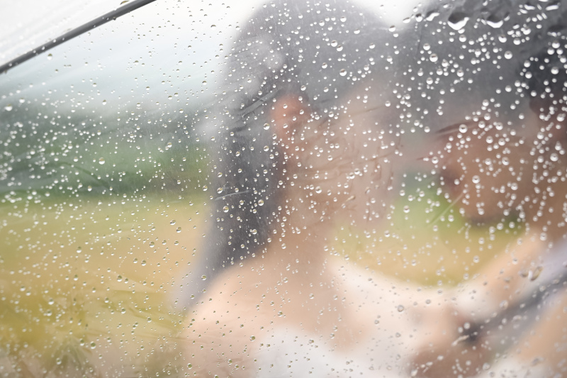 傘の中で・・・