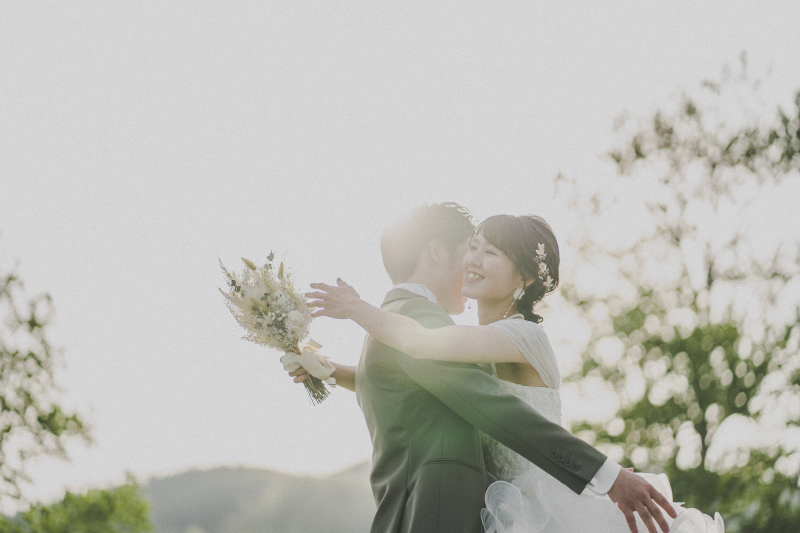青い池+かなやま湖（富良野）のロケーションフォトウェディング