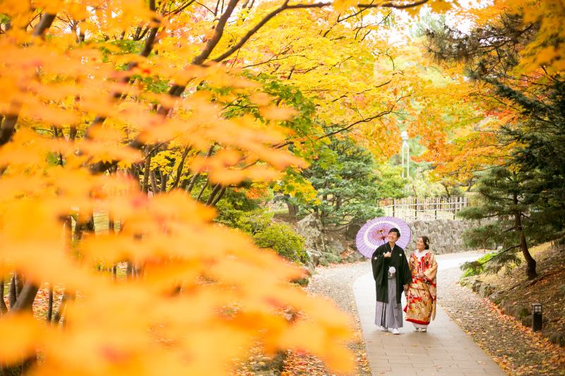 紅葉シーズンの撮影