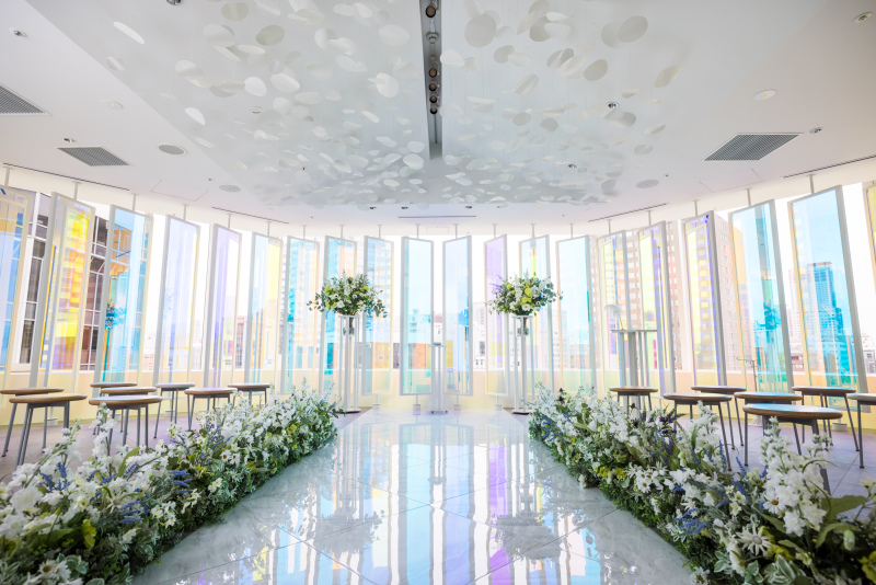 貸し切り空間のチャペル撮影