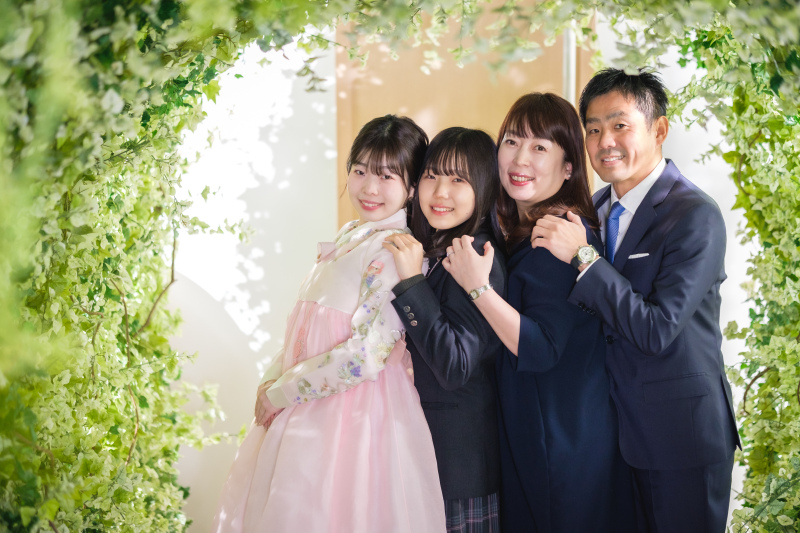 家族となかよく記念撮影