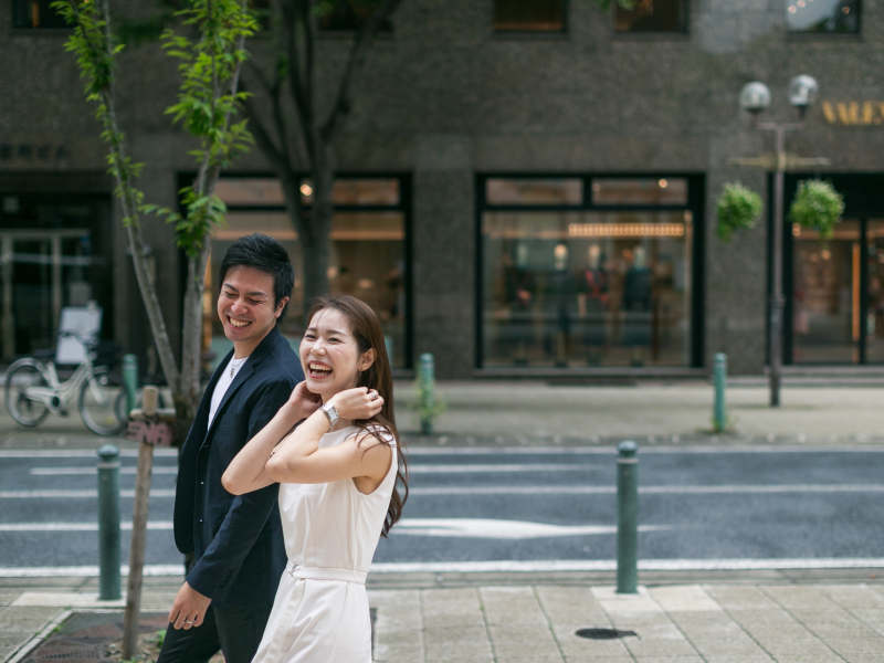 はじめて出逢った場所や思い出の場所で自然体の写真を