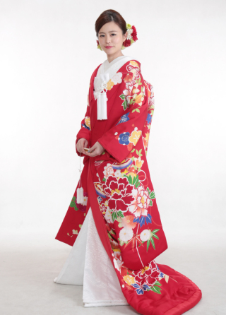 オリジナル色打掛（赤）