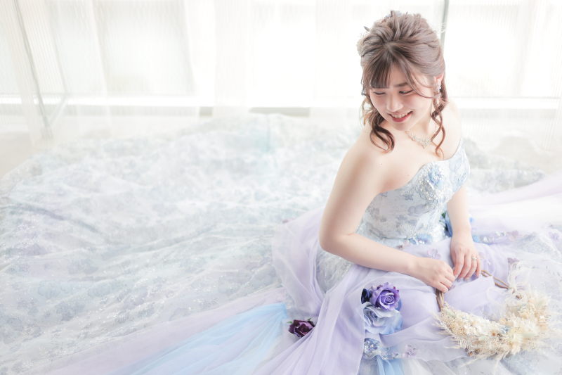 ドレスを生かして