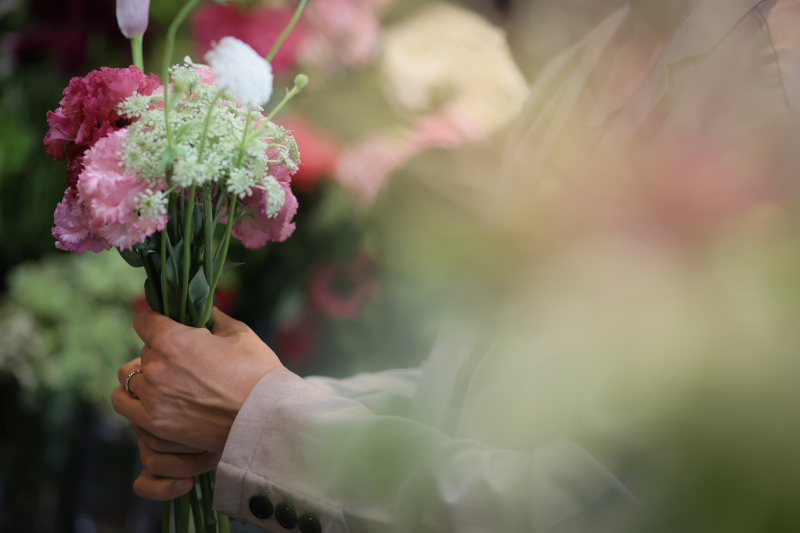 新婦様へサプライズブーケ