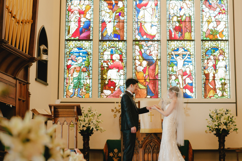 英国チャペルとワンちゃんと