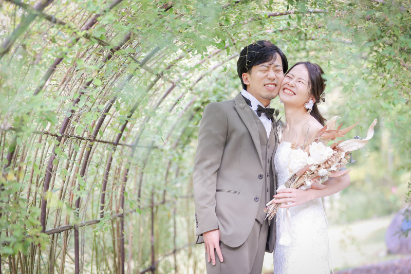 お二人らしいカットも！