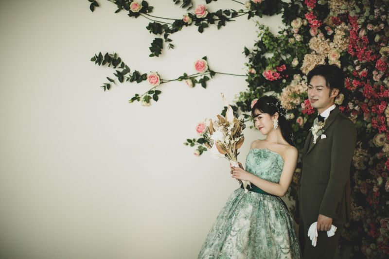 スタジオでもお花満載フォト