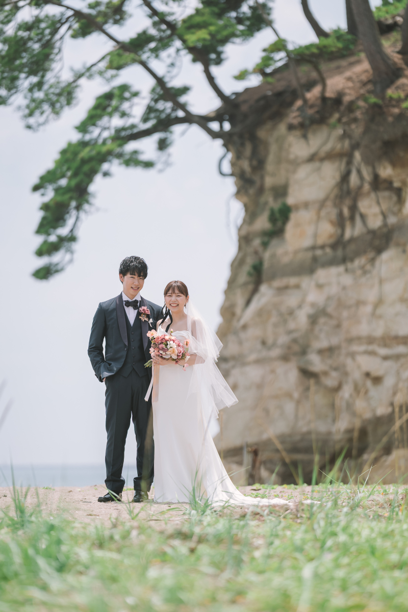 海辺と建築美のフォトウェディング