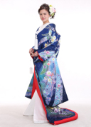 オリジナル色打掛（青）