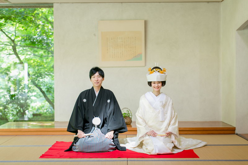 白無垢に着替えて