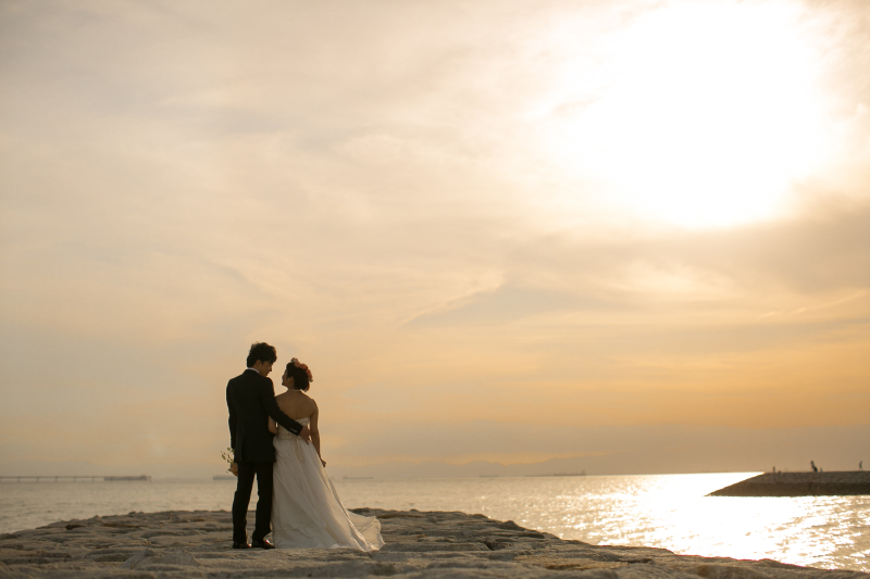 サンセットビーチ撮影