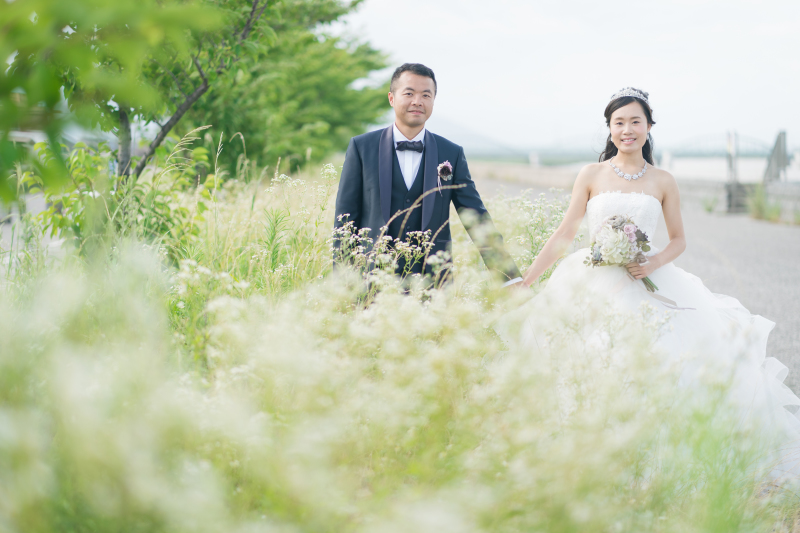 お花に囲まれて