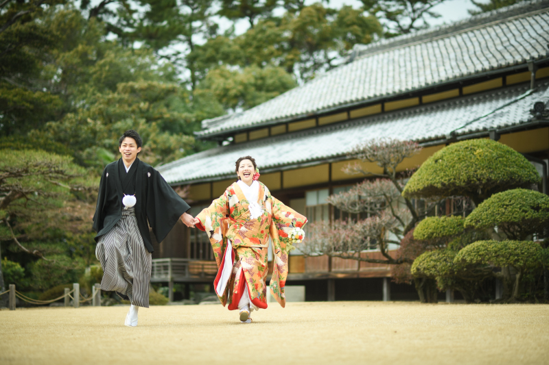 お庭でるんるん♪