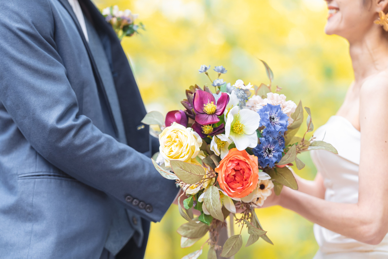 ブーケを添えて