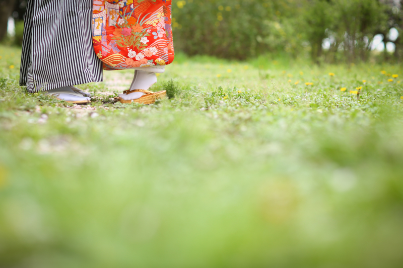 背伸びショット