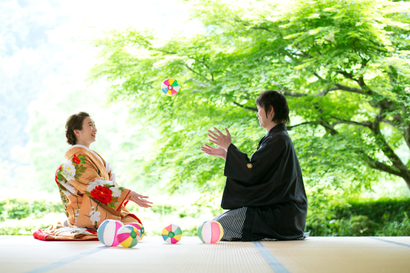 新緑に囲まれて