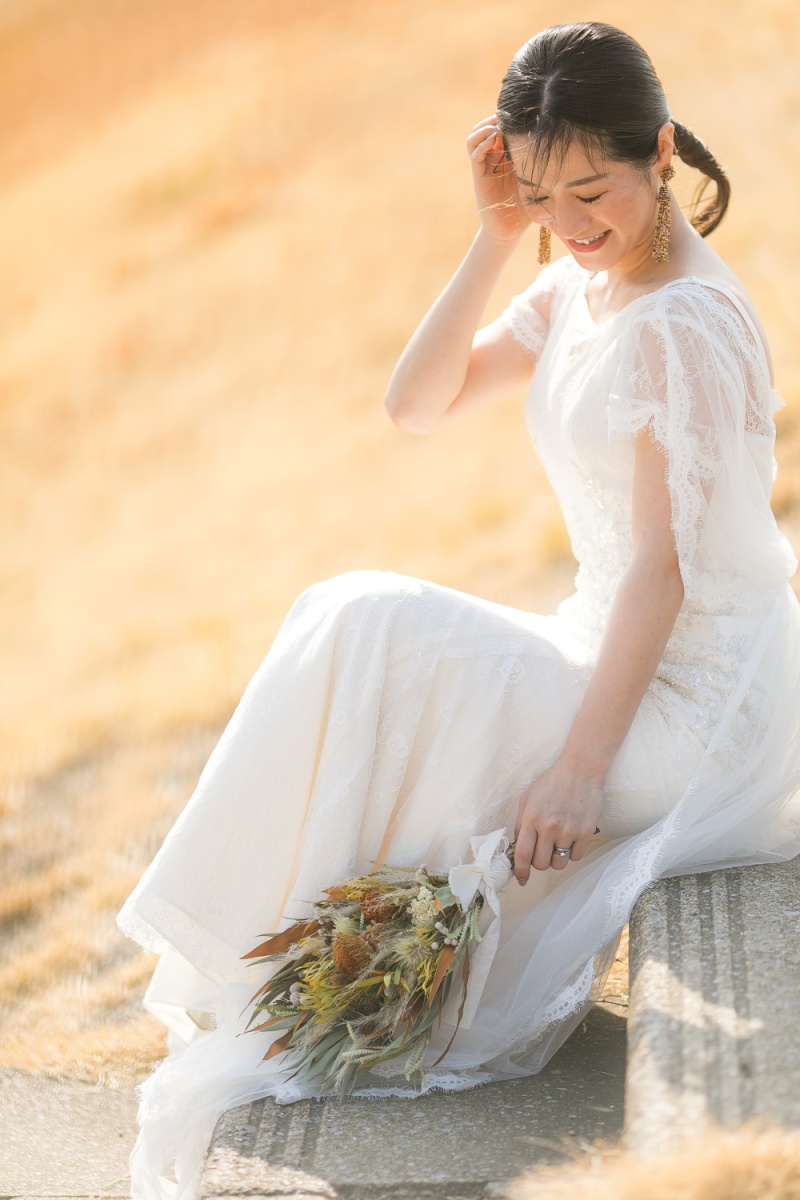 夕方の光がとても綺麗でした。