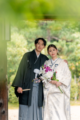 秋の東山荘_緑に囲まれて