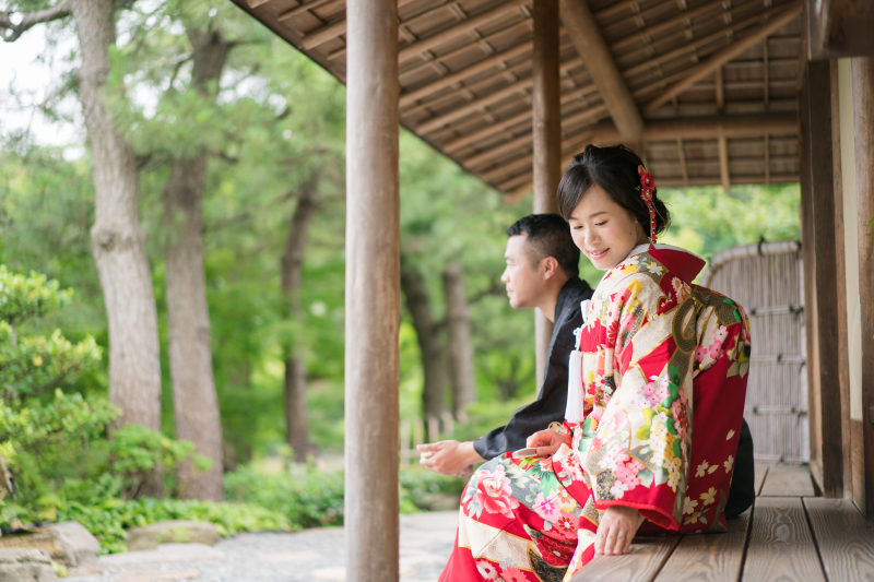 徳川園でおすましショット♪
