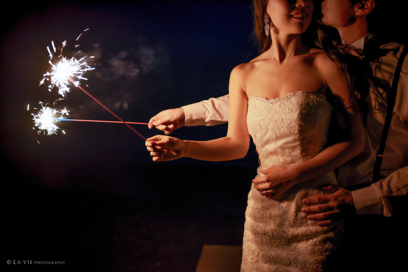 花火に照らされて