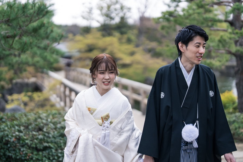 庭園を見ながら