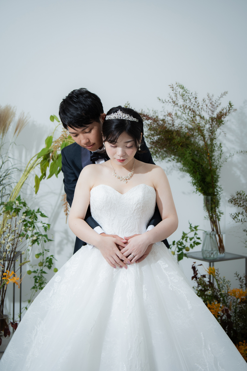 ご妊娠中でも安心のウエディングドレスもご用意！