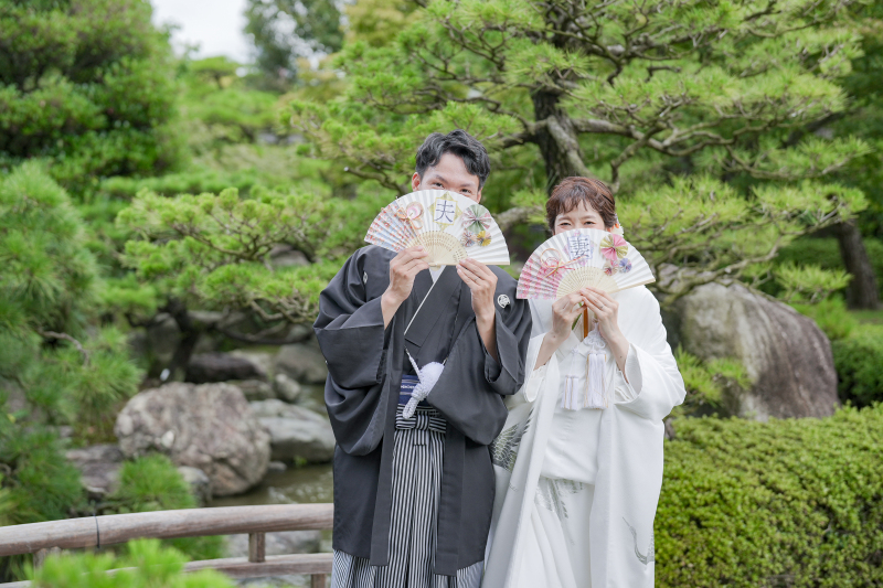 お手製の扇子と