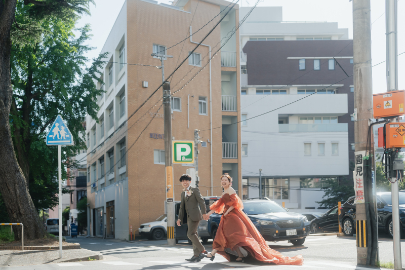 おしゃれな街ぶら撮影