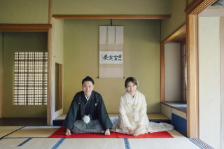 日本庭園で和装ロケーション