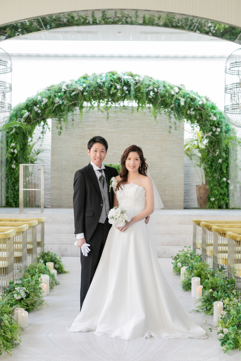 まずはお二人で立ち姿の撮影からスタート！