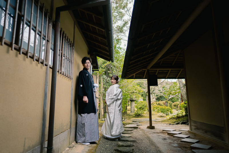 和装でロケーション撮影