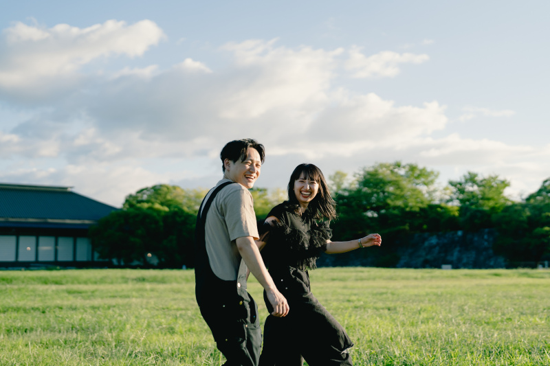 自由に走りながら。