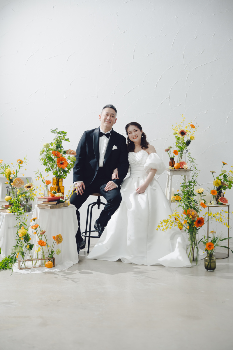 お花に囲まれて