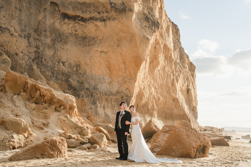 森・海で洋装ロケーション