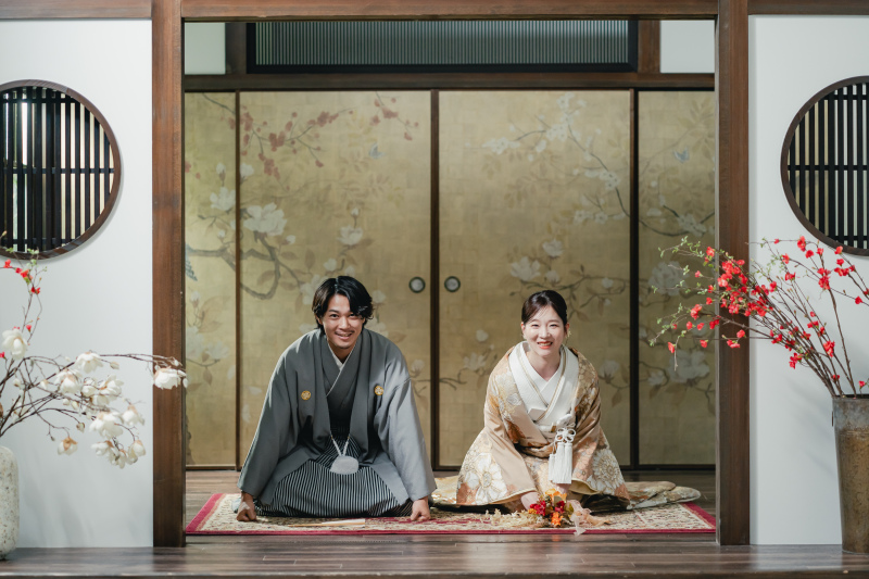 お二人の正座ショット