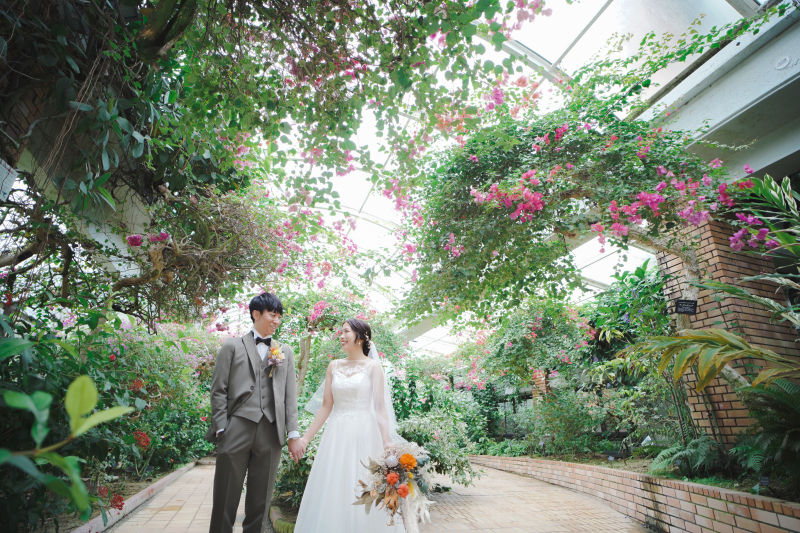 ブーゲンビリアと一緒に撮影！