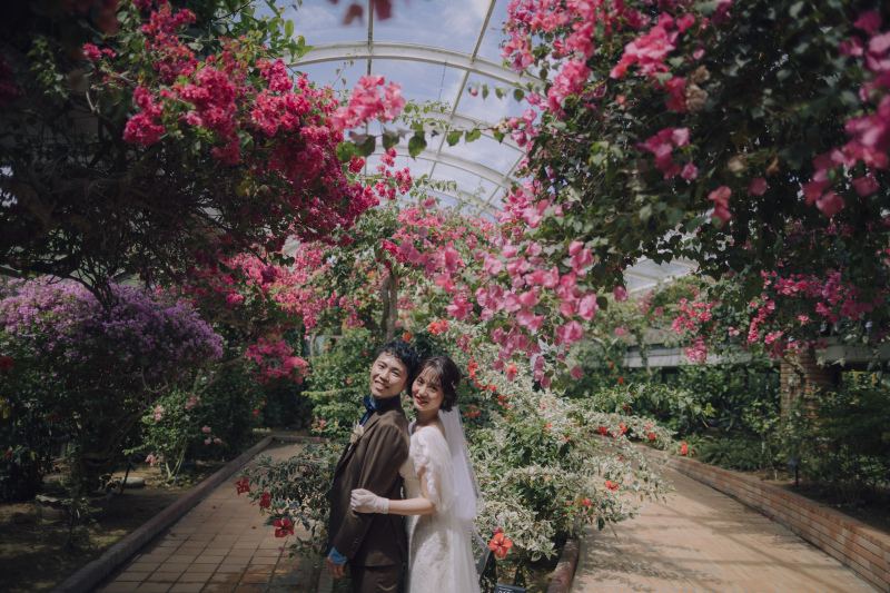 お花に囲まれて