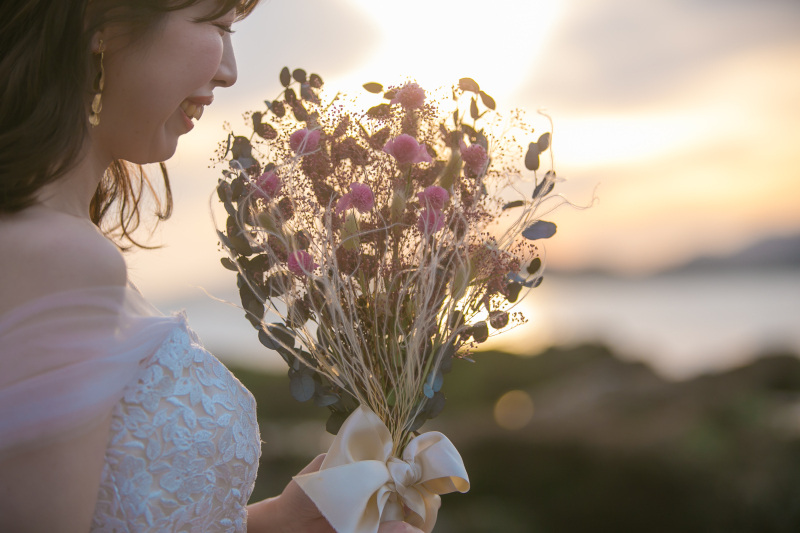 ブーケにフォーカスして