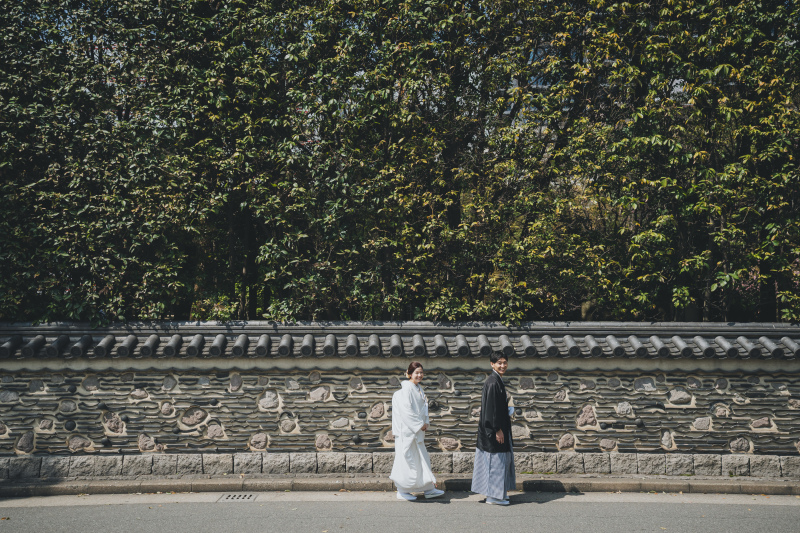 日本庭園にて撮影スタート