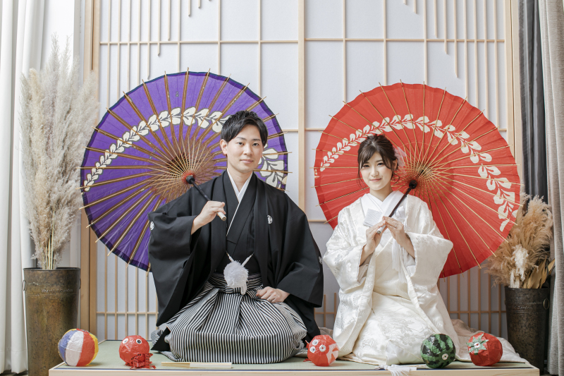 定番の和傘ショット！